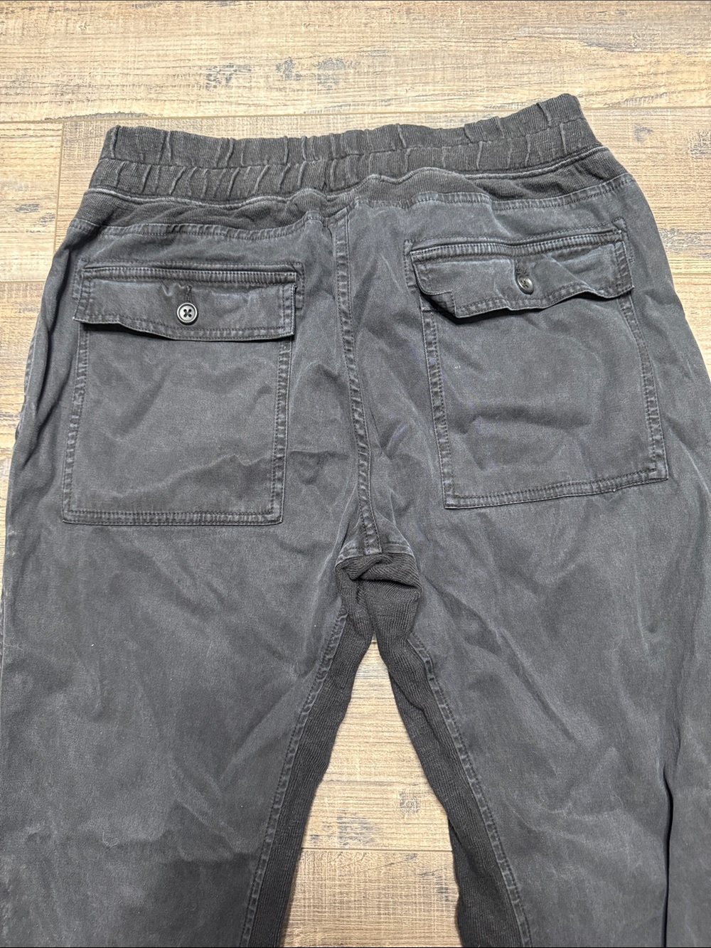 Standard James Perse Mixed Media Black Drawstring Jogger Pants Women's Small 1 - Picture 8 of 12